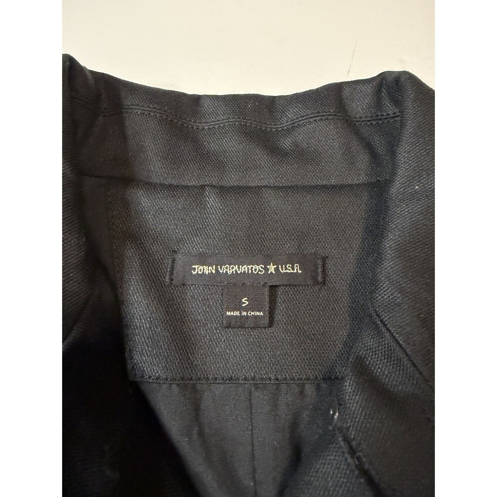 NWOT John Varvatos Multi-Button Black Military Utility Officer Jacket Sz Small - Picture 6 of 10